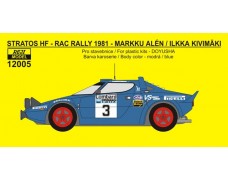 Decal – Lancia Stratos HF "Chardonnet - Lancia UK" RAC Rally 1981 - Alen / Kivimäki